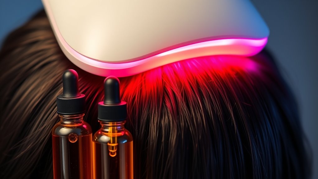 combine oils with led therapy