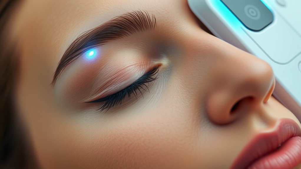 eyelid lifting with microcurrent