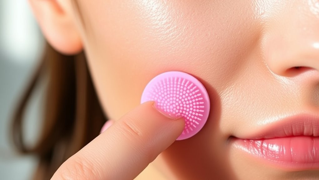 proper silicone face scrubbing