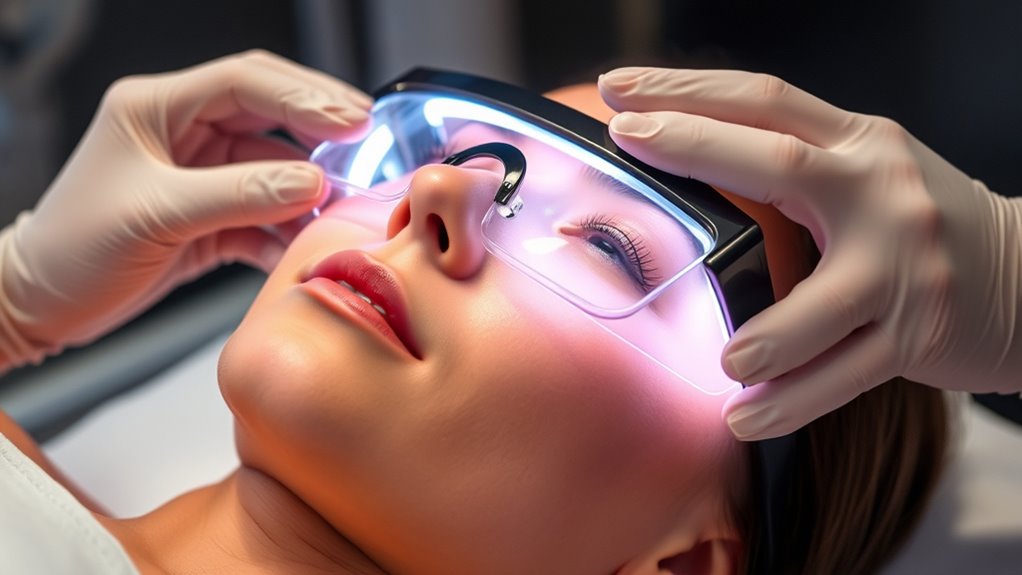 protect eyes during led