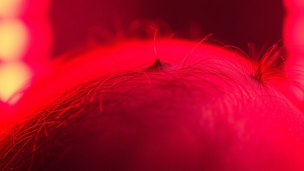 red light stimulates hair growth