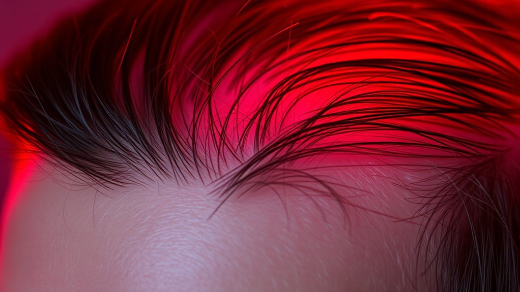red light stimulates hair growth