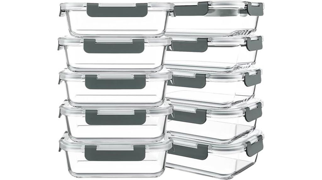 ten pack 30 oz glass containers