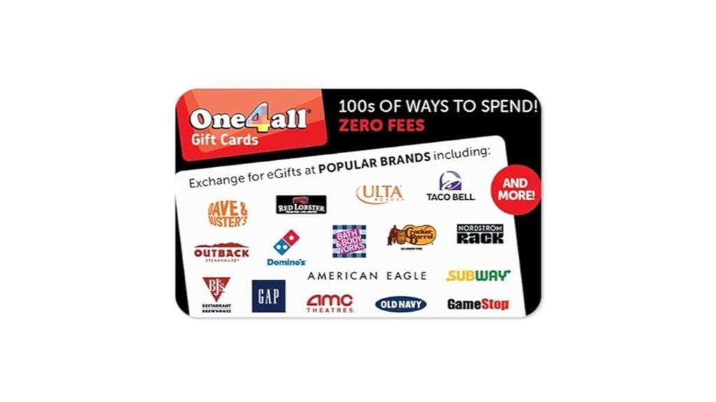 universal gift card options