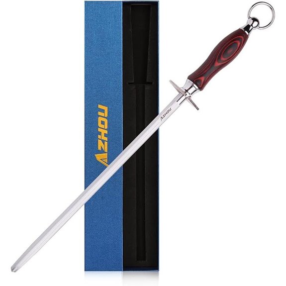Azhou 12-Inch High Carbon Steel Honing Rod
