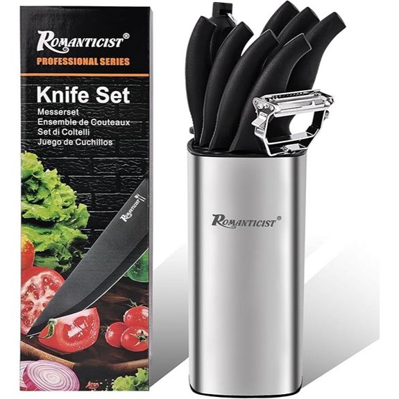 Romanticist 10-Piece Stainless Steel Kitchen Knife Set