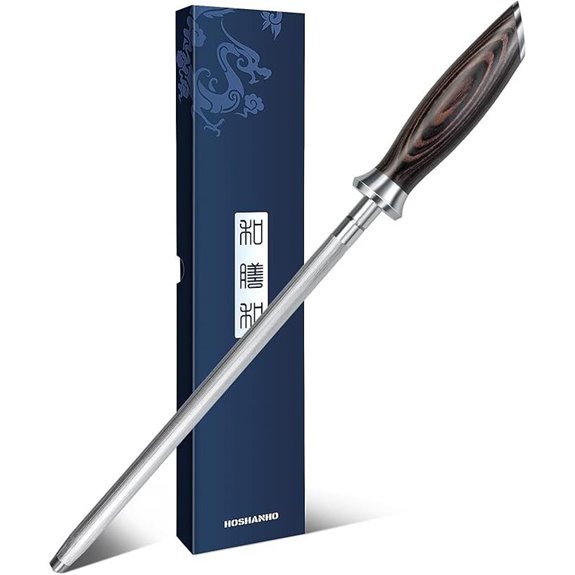 HOSHANHO 10-Inch Japanese Knife Sharpening Steel