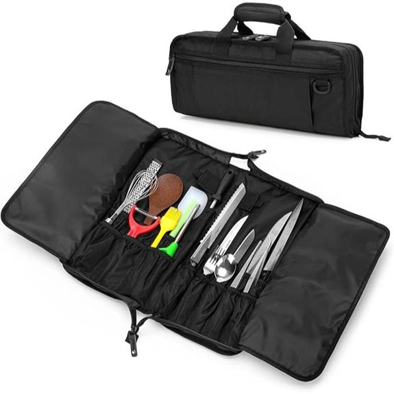 Chef Knife Bag with Lock 23 Slots Travel Case