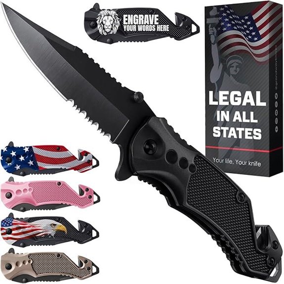 Good Worker Pocket Knife with Serrated Blade and Tools
