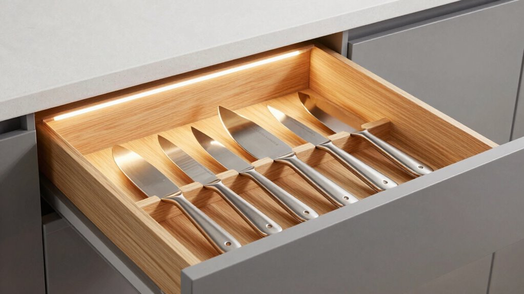 top in drawer knife storage