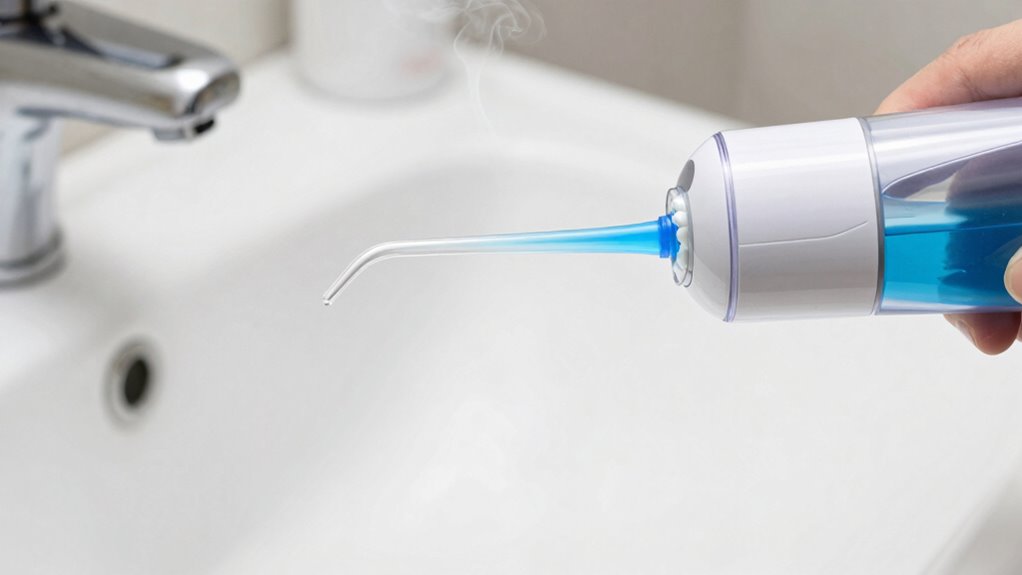 adjust water flossing pressure