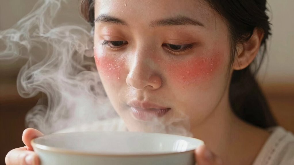 avoid hot steam overexposure