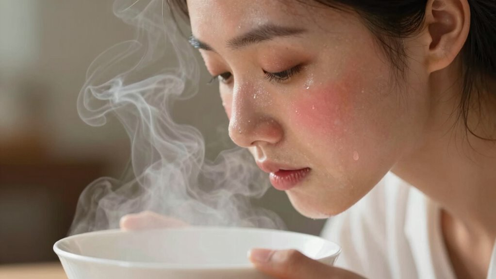 avoid overdoing face steaming