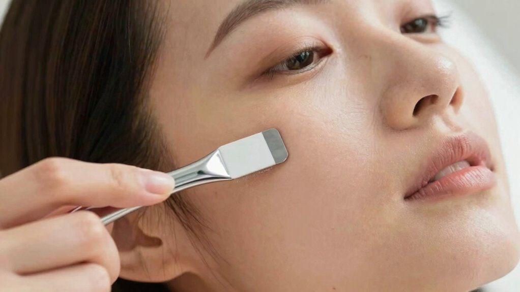 optimal dermaplaning blade position
