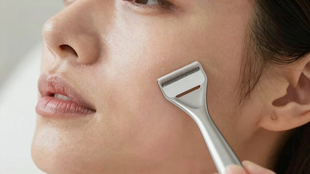 proper angle prevents nicks