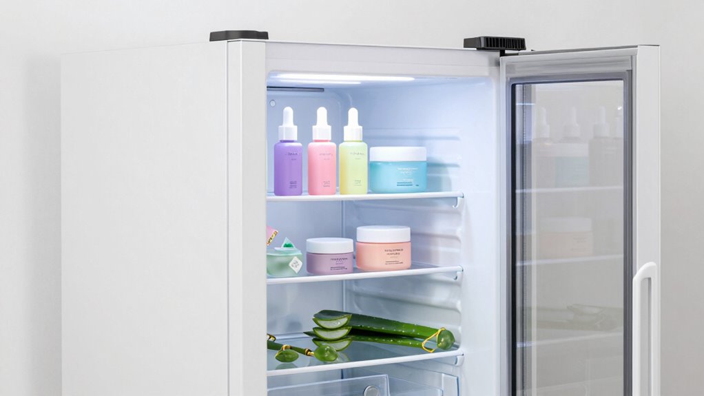 proper skincare fridge contents