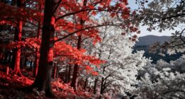 red versus near infrared wavelengths