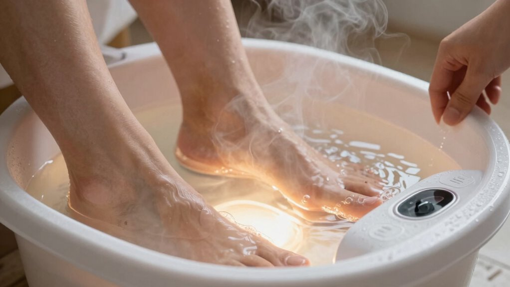 warm water soothes muscles gently