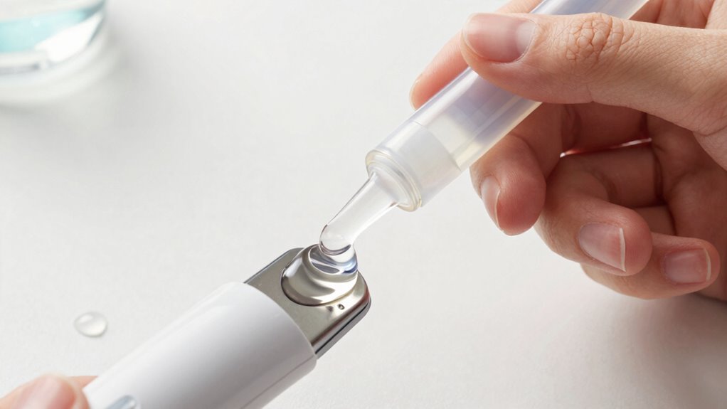 apply gel carefully neatly