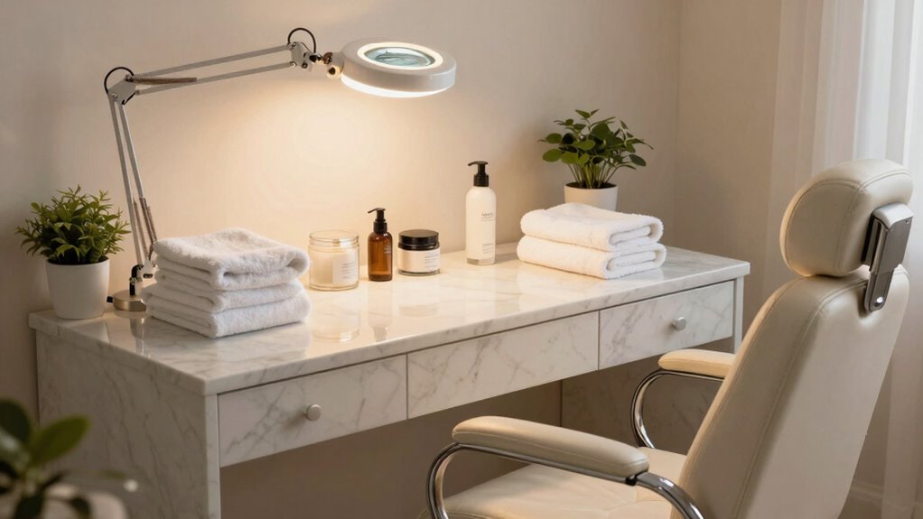 luxurious organized spa sanctuary