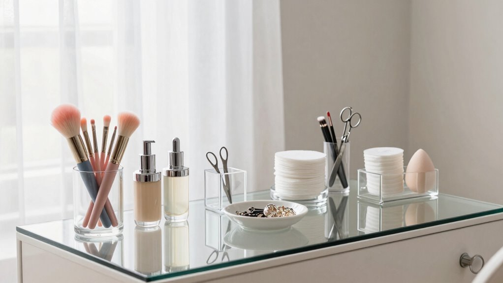 organize beauty tools neatly