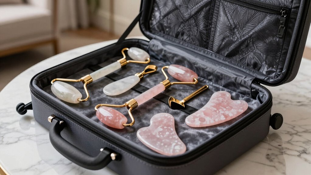 secure organized skincare travel
