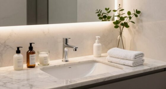 smart bathroom beauty setup
