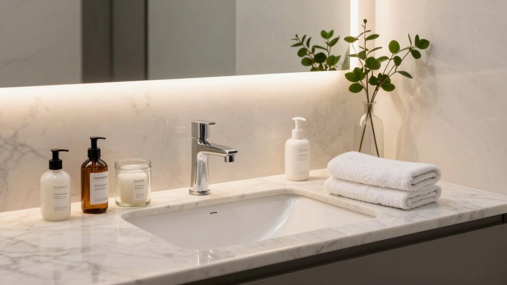smart bathroom beauty setup