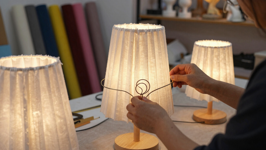 atelier oï and A-POC ABLE ISSEY MIYAKE sculpt lamps from wire and pleated cloth