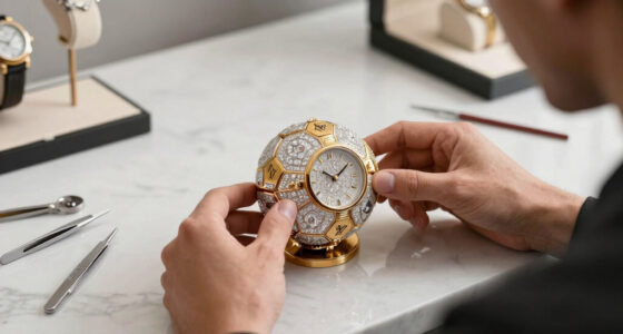 Louis Vuitton Offers a Soccer Ball-Shaped Gold and Diamond Clock as Part of a Special Collaboration